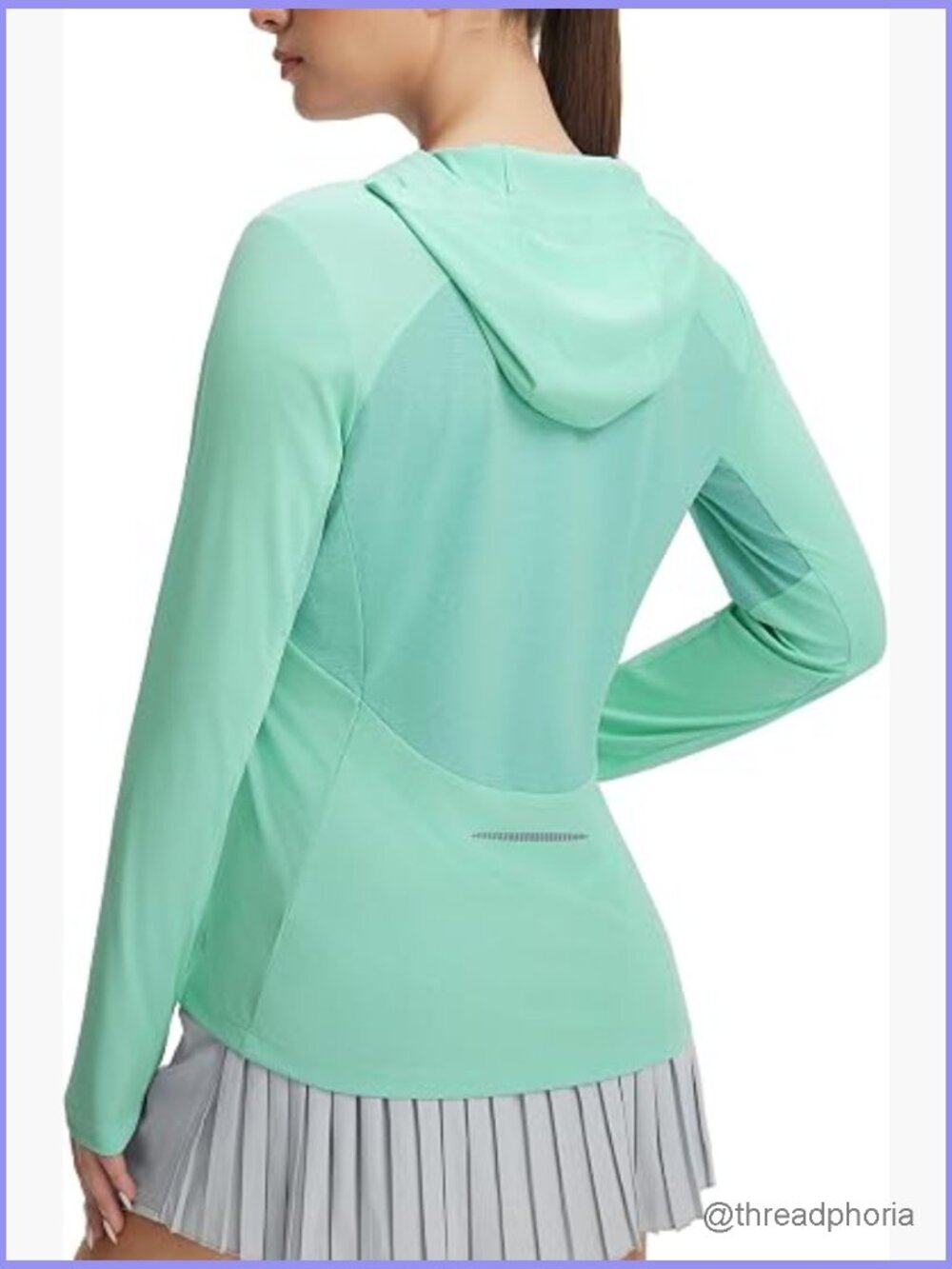 UPF 50+ Long Sleeve Sun Shirt Hoodie Mesh Back Lightweight Hiking Top